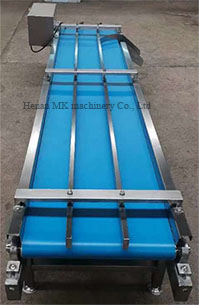 Conveyor belt of chicken wing cutting machine